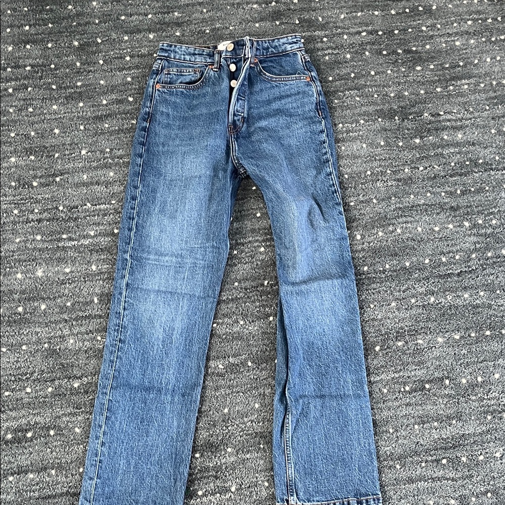 Reformation Cynthia Stretch high rise straight jeans